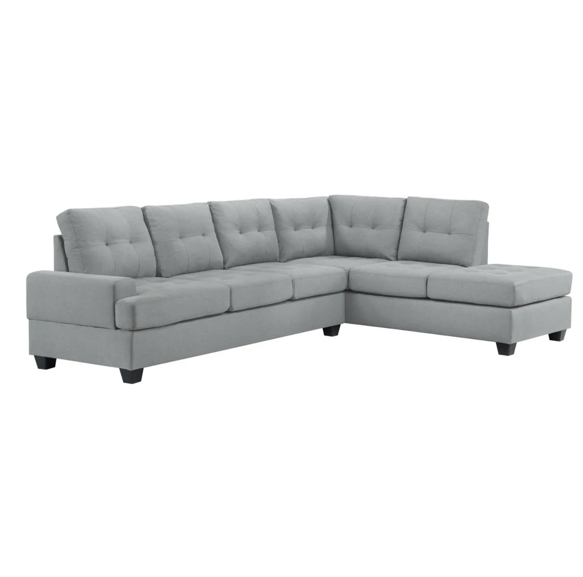 Light Grey Sectional Sofa - Furniture Empire