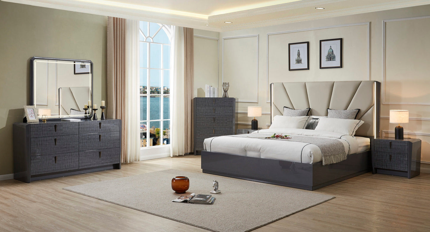 Modern Grey Bedroom Set 2402 – Stylish & Functional