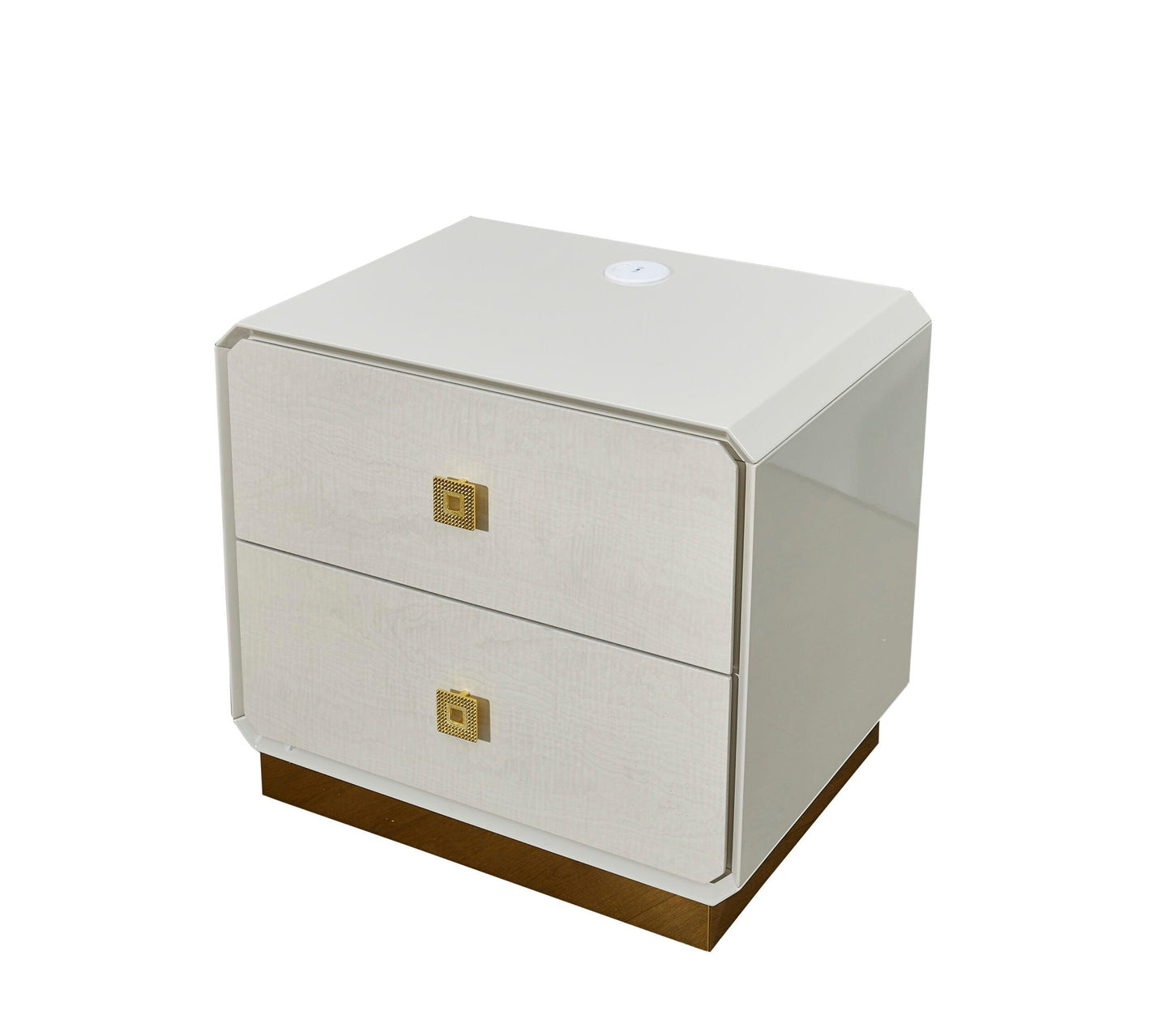 Modern White and Gold Bedroom Set - 2403 - Furniture King