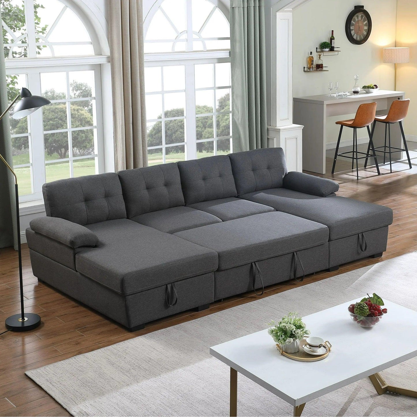Sectional Sofa Bed - 7222 - Furniture King