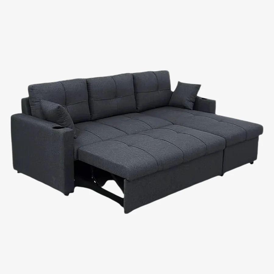 Sectional Sofa with Pullout Bed - 7217 - Furniture King