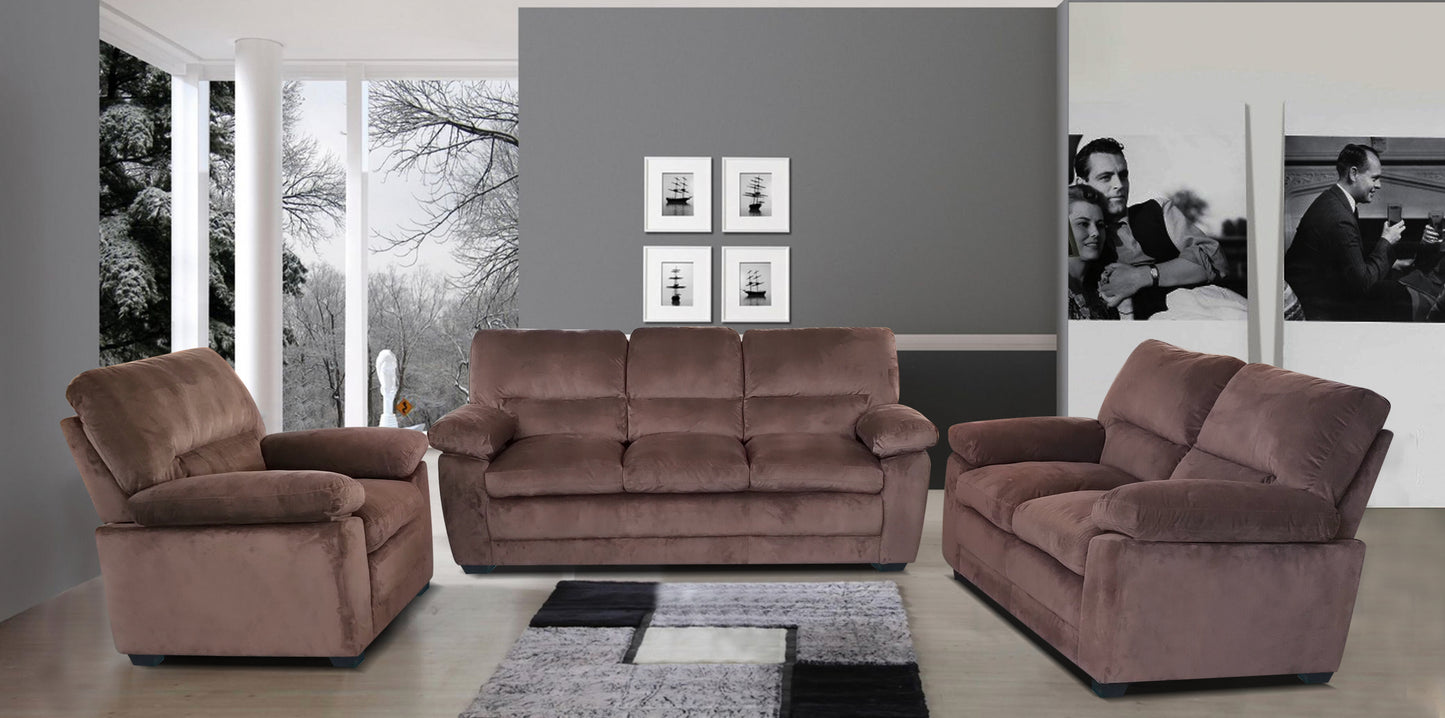 3pc Velvet Sofa Set - 8622