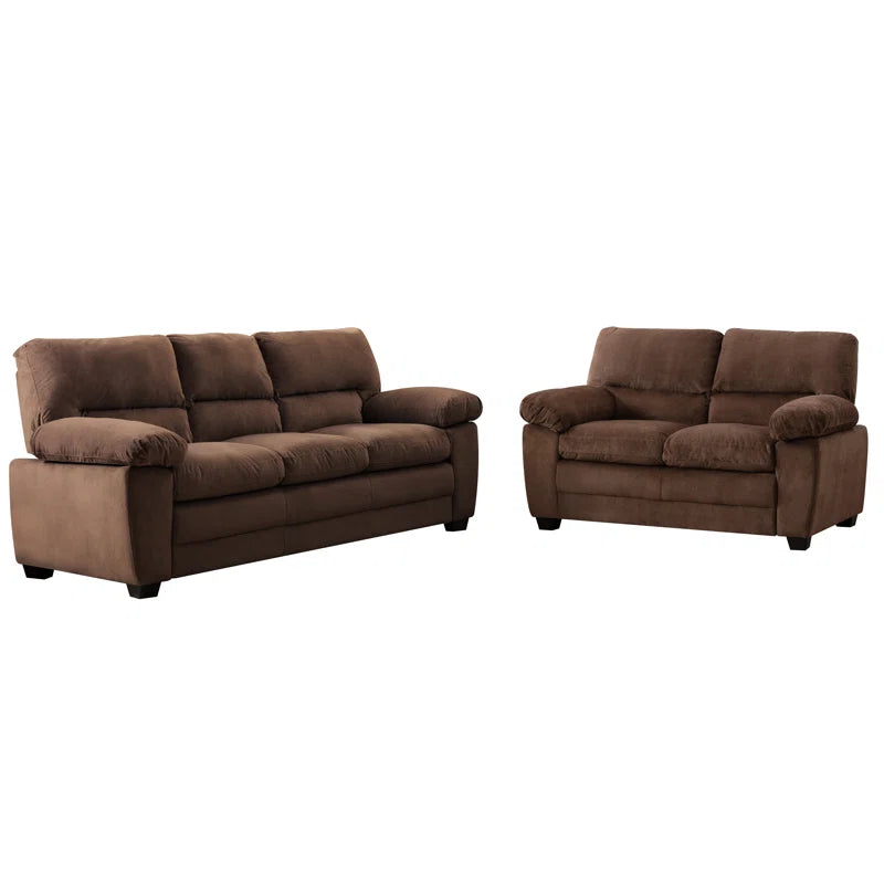 Brown 2PC Sofa Set - 7060