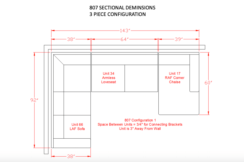 Ballinasloe Sectional Sofa - 807 - Furniture King