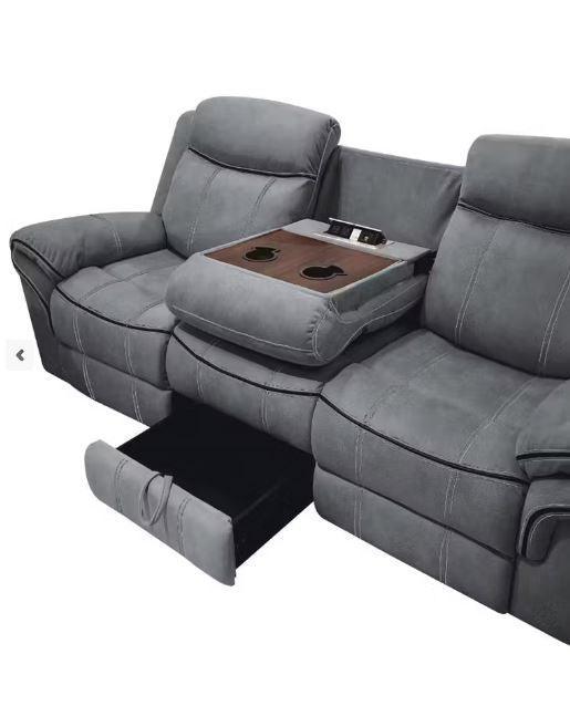 3Pc Manual Fabric Recliner - 0028 - Furniture King