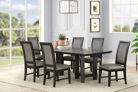 Cora - Modern Dining Table + 6 Chairs - Furniture Empire