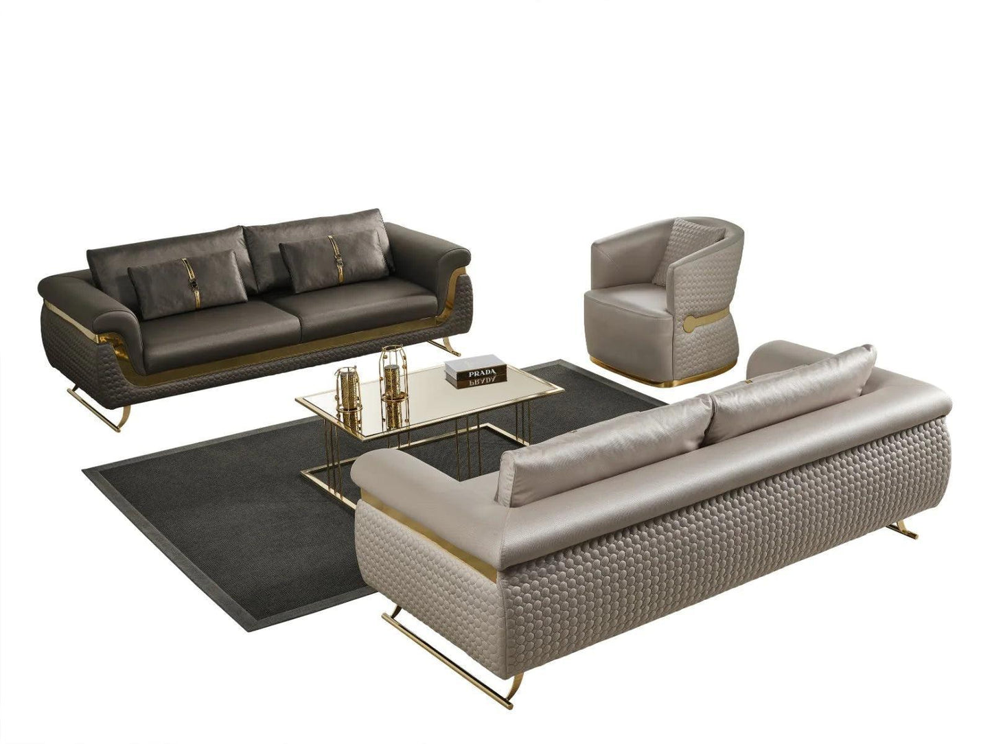 Delta - Luxury 3Pc Sofa Set - Furniture King