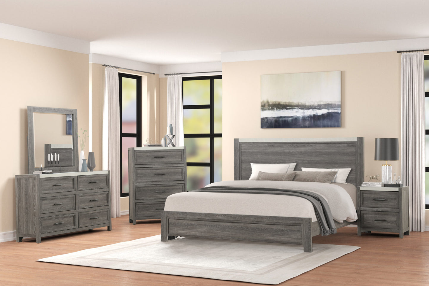 Solid Wood Bedroom Set - Mara F2457