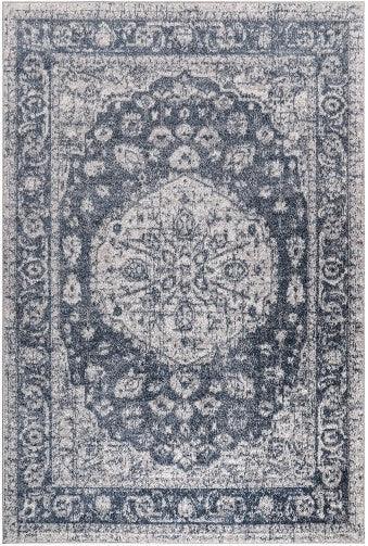 Navy Distressed Rug - Furniture King