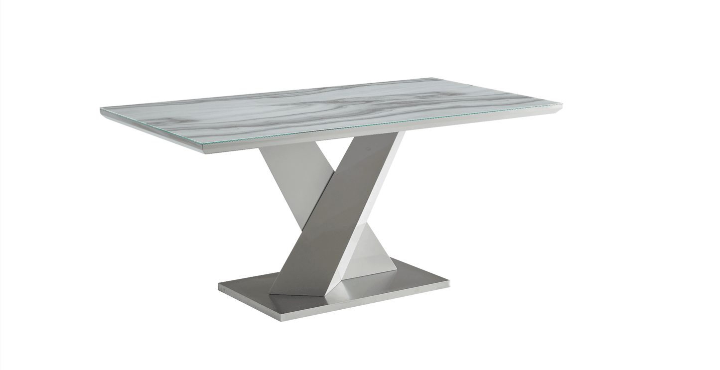 Granite 7-Piece Dining Table Set - Furniture King