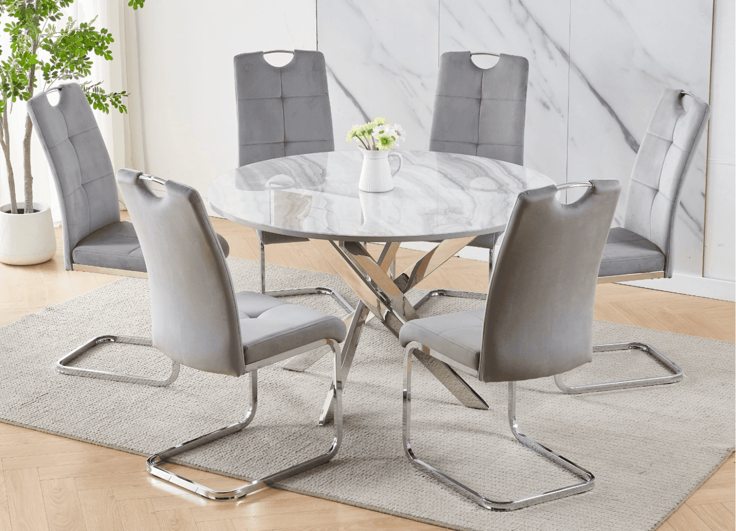 Harmony Haven 7-Piece Dining Table Set - Furniture King
