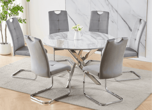 Harmony Haven 7-Piece Dining Table Set - Furniture King