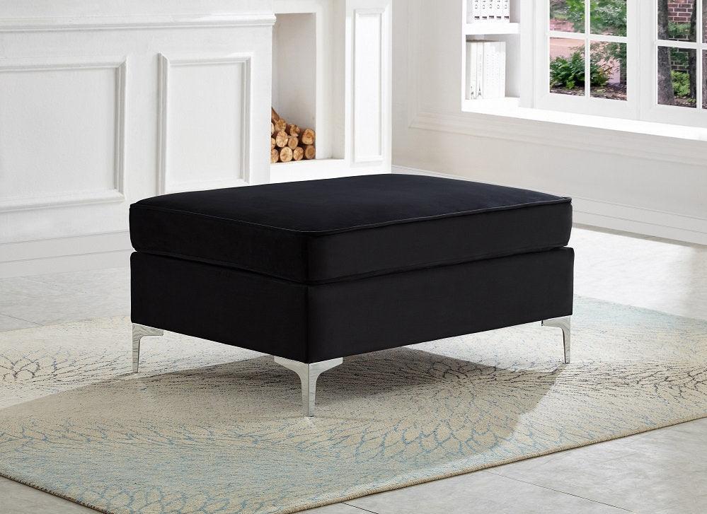 Velvet Ottoman - IF-9281 - Furniture King