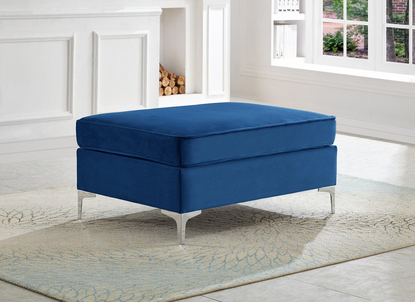 Velvet Ottoman - IF-9281 - Furniture King