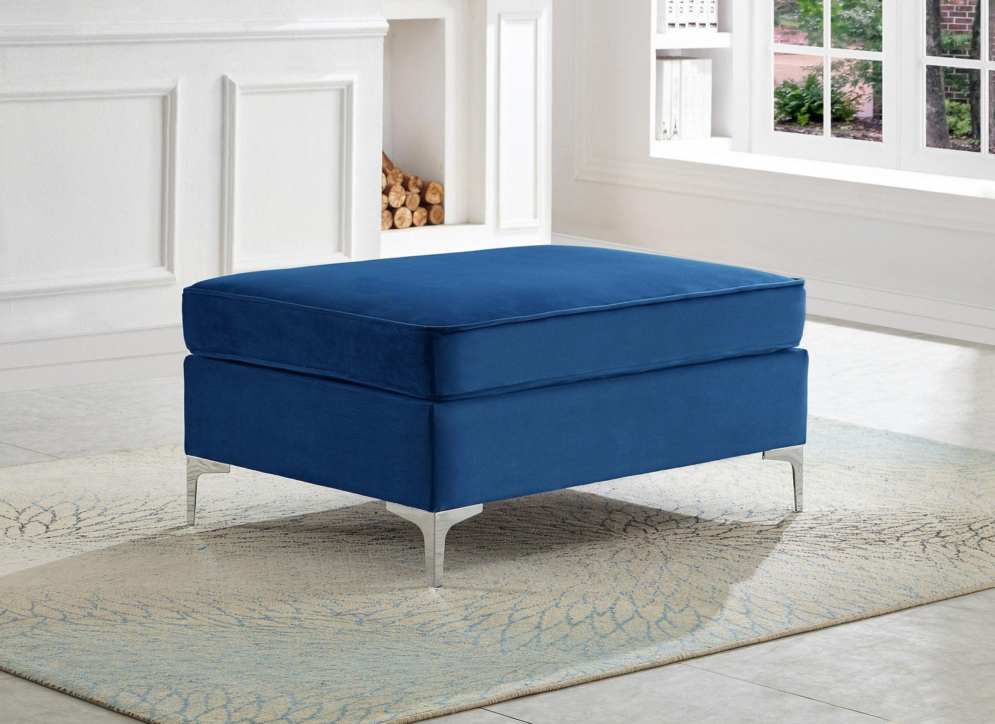 Velvet Ottoman - IF-9285 - Furniture King