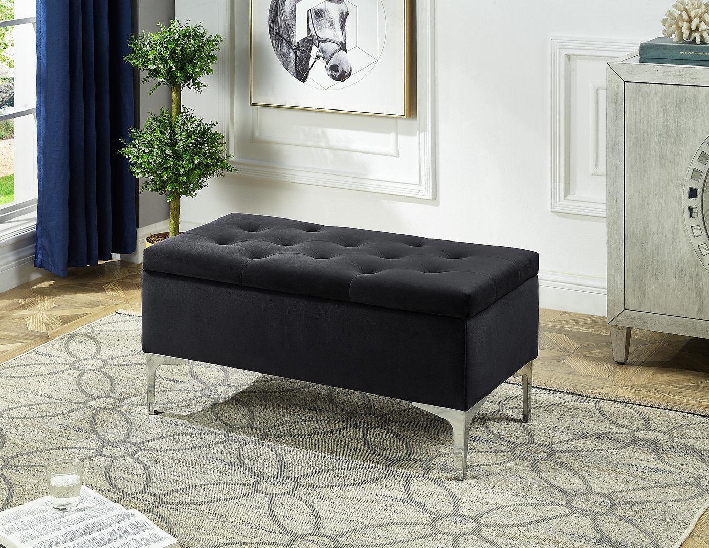 Stylish Velvet Storage Bench - IF-6255-6256-6257 - Furniture King