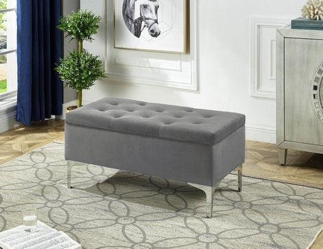 Stylish Velvet Storage Bench - IF-6255-6256-6257 - Furniture King
