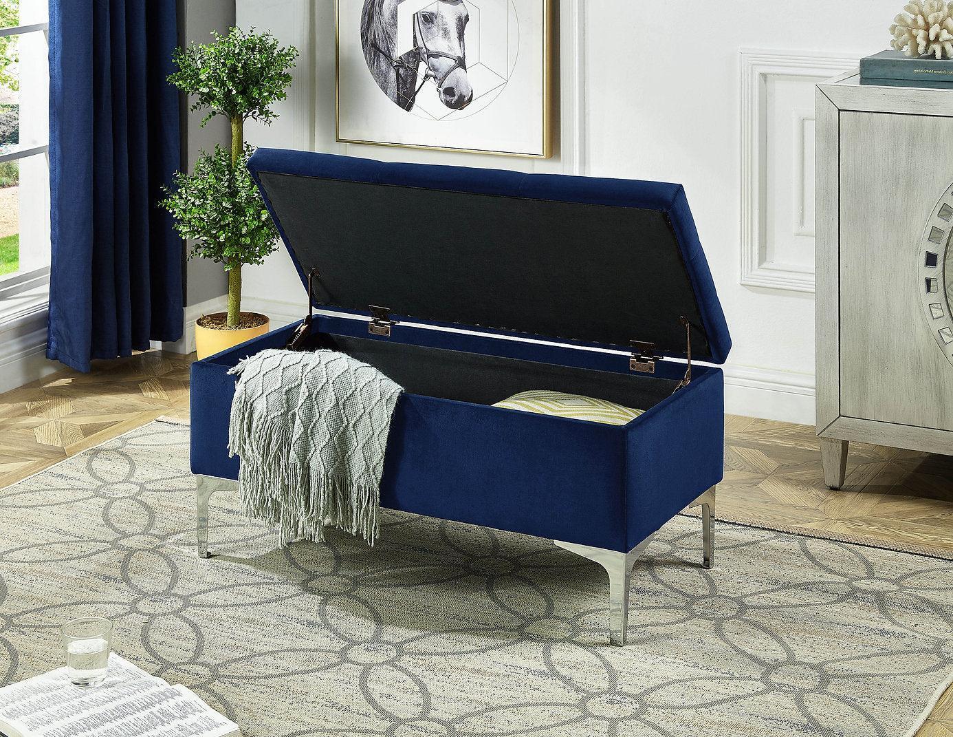 Stylish Velvet Storage Bench - IF-6255-6256-6257 - Furniture King