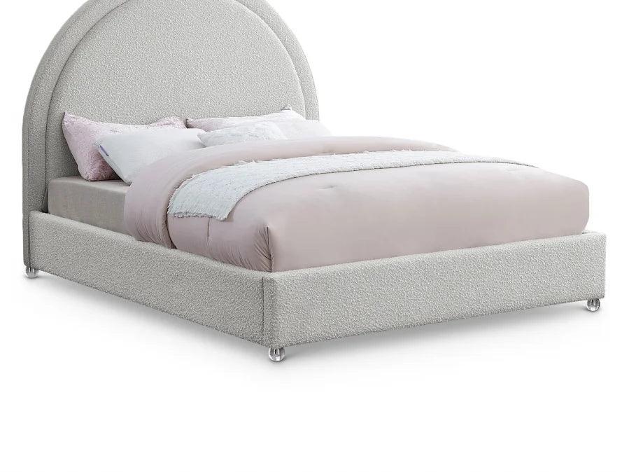 Cream Boucle Bed Frame - IF 5205 - Furniture King