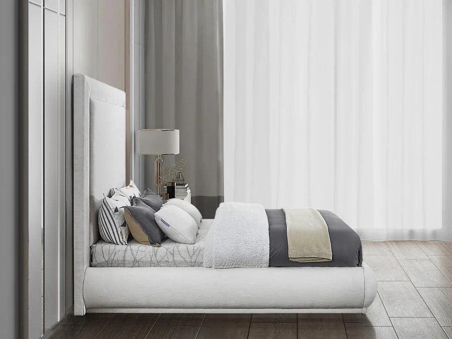 Creme Linen Bed Frame - IF 5200 - Furniture King