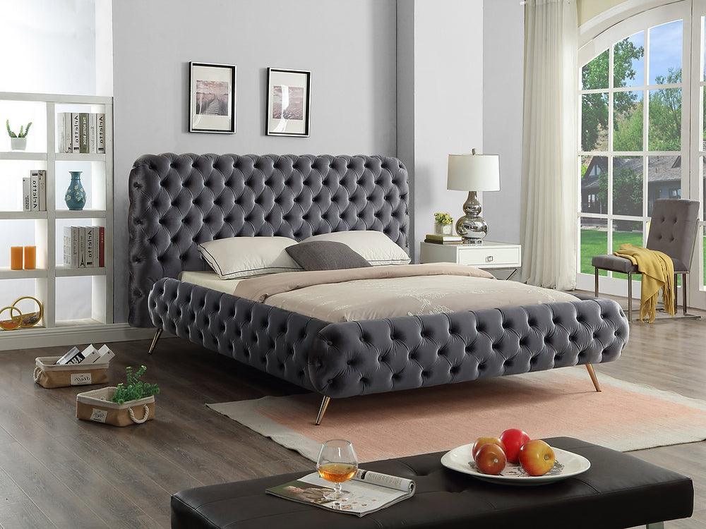 Velvet Bed Frame - IF- 5866 - Furniture King