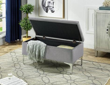 Stylish Velvet Storage Bench - IF-6255-6256-6257 - Furniture King