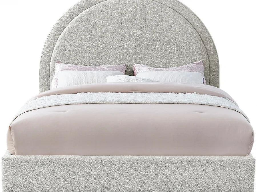 Cream Boucle Bed Frame - IF 5205 - Furniture King