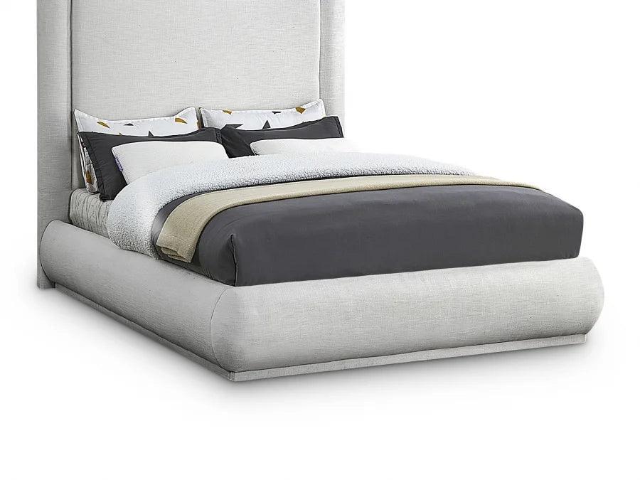 Creme Linen Bed Frame - IF 5200 - Furniture King