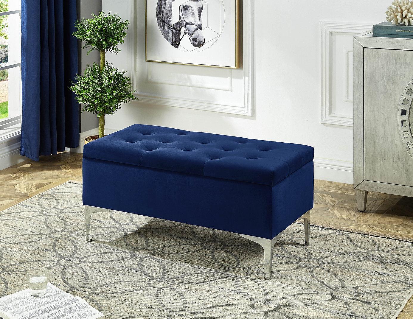 Stylish Velvet Storage Bench - IF-6255-6256-6257 - Furniture King