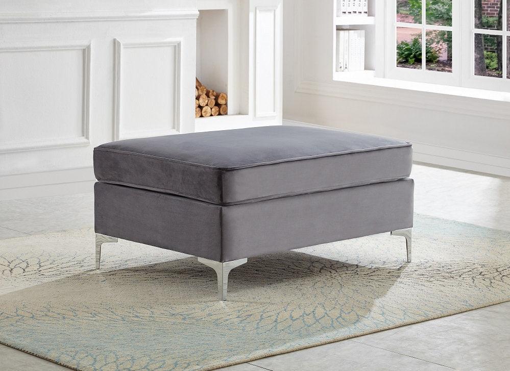 Velvet Ottoman - IF-9285 - Furniture King