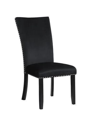 Black Velvet Dining Chairs - C-1605 - Furniture King