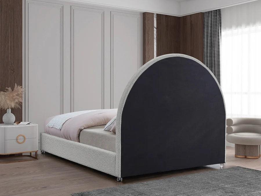 Cream Boucle Bed Frame - IF 5205 - Furniture King