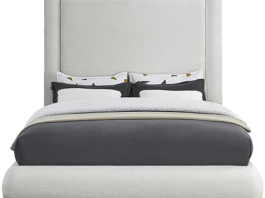 Creme Linen Bed Frame - IF 5200 - Furniture King