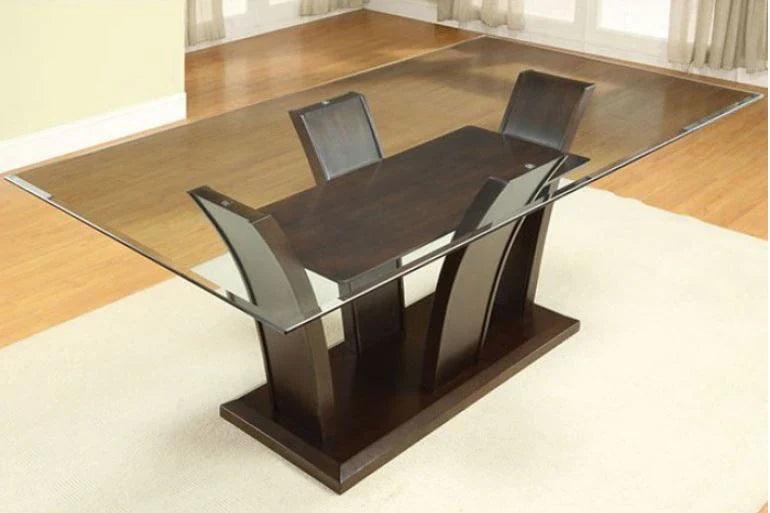 Kate Glass Top Dining Set - Furniture King