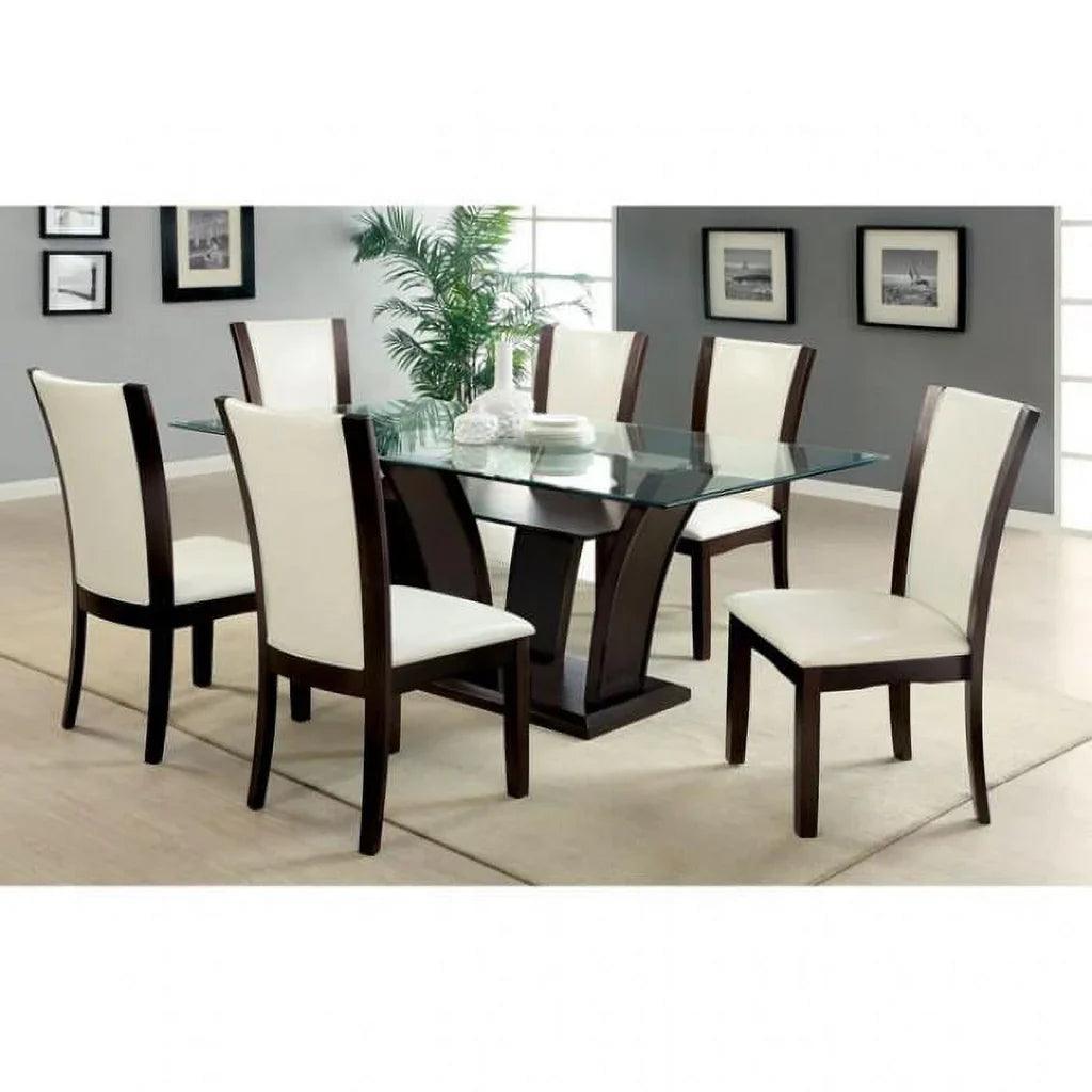 Kate Glass Top Dining Set - Furniture King