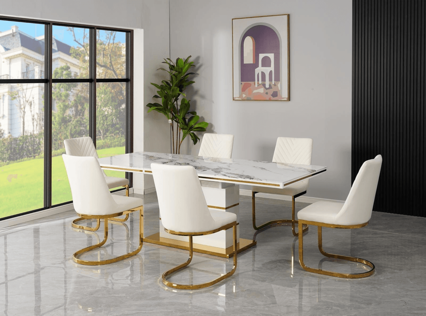 Luxor - 7Pc Dining Set - Furniture King