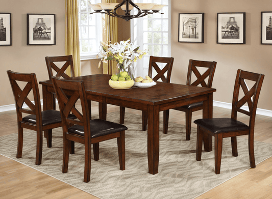 Tycoon - 7Pc Solid Wood Dining Table - Furniture King