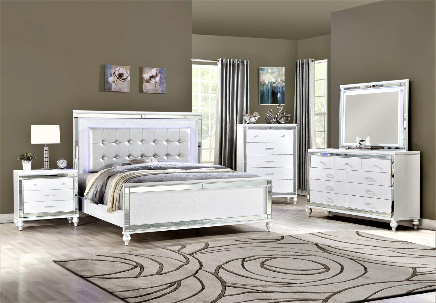 Bedroom Set - Valentino Bedroom Set - Furniture King