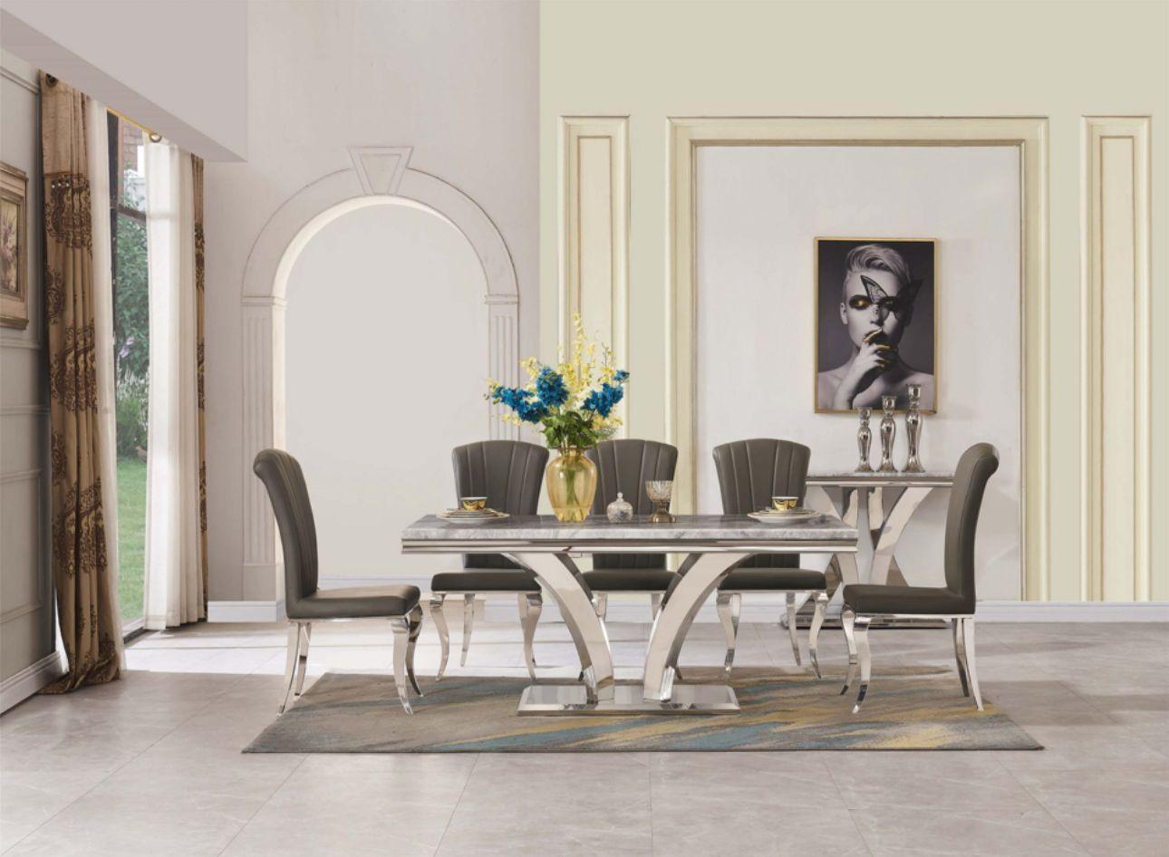 Prestige Real Marble Dining Table -- Furniture King