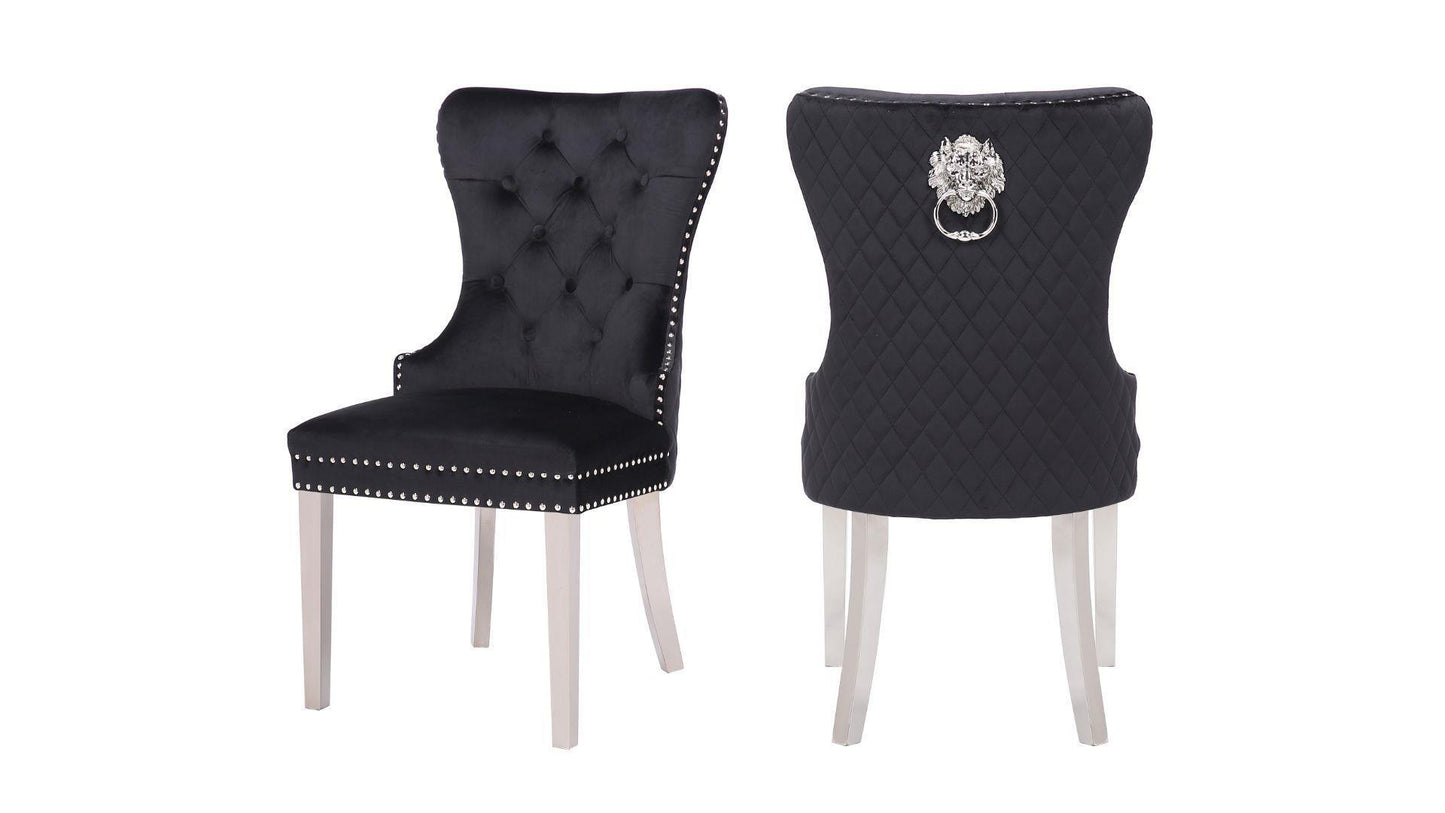 Simba Silver Dining Chairs - Set of 2 - Furniture King