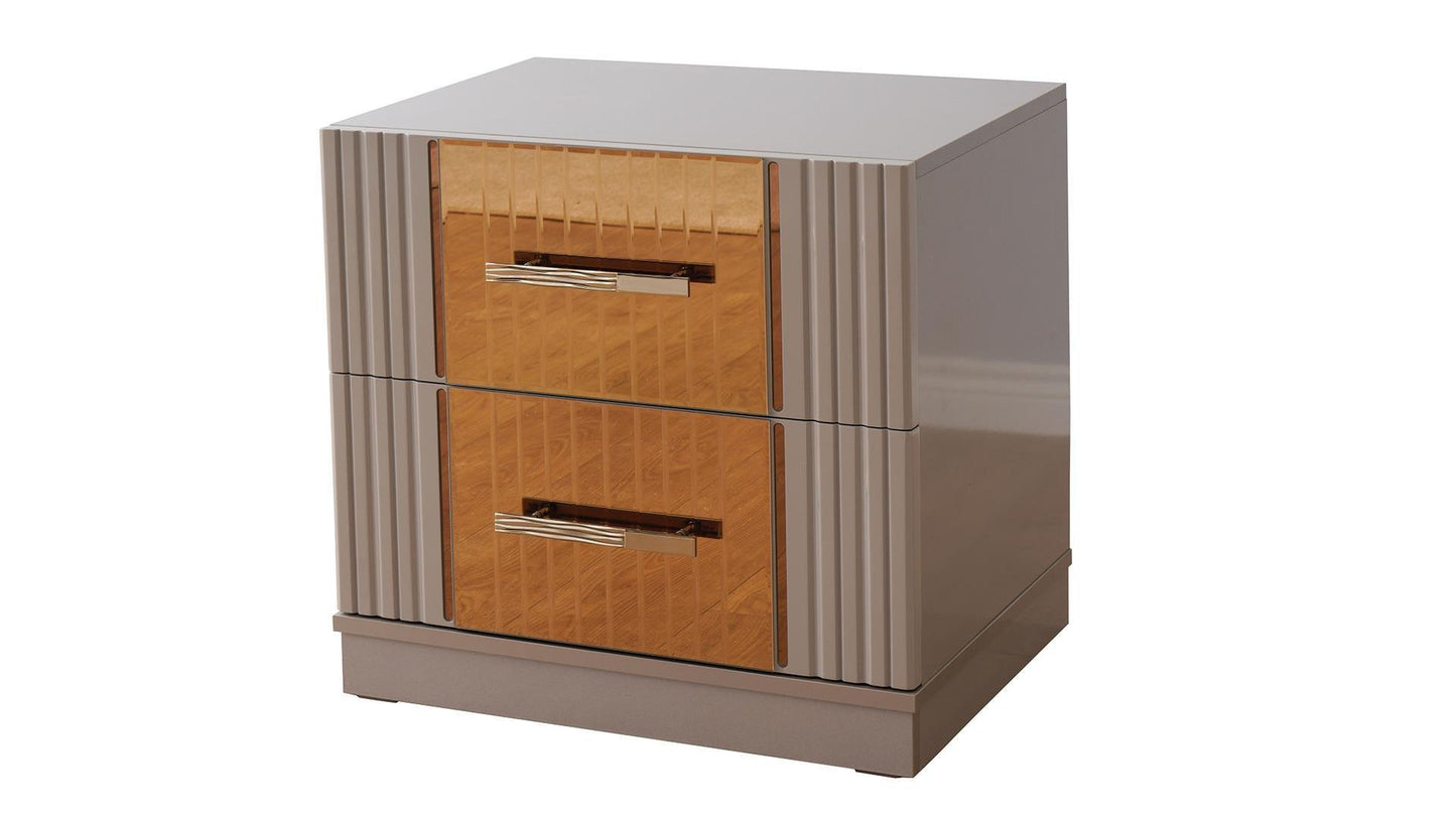 Lorenzo Grey & Gold - Bedroom Set - Furniture King