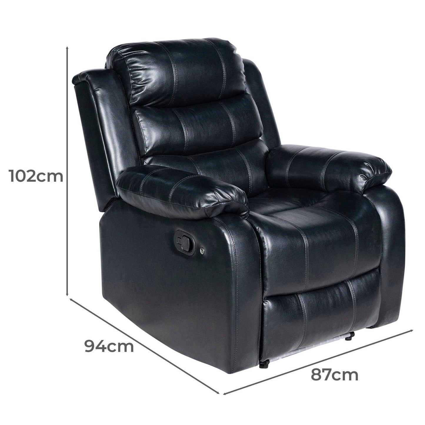 Living Room- Paco 3Pc Manual Recliner Set - Furniture King