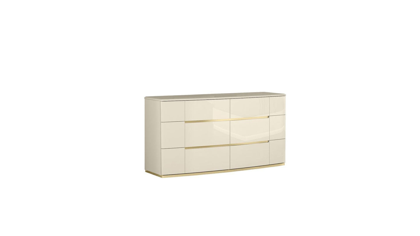 Beige Lacquer - 1491 Sienna Bedroom Set - Furniture King