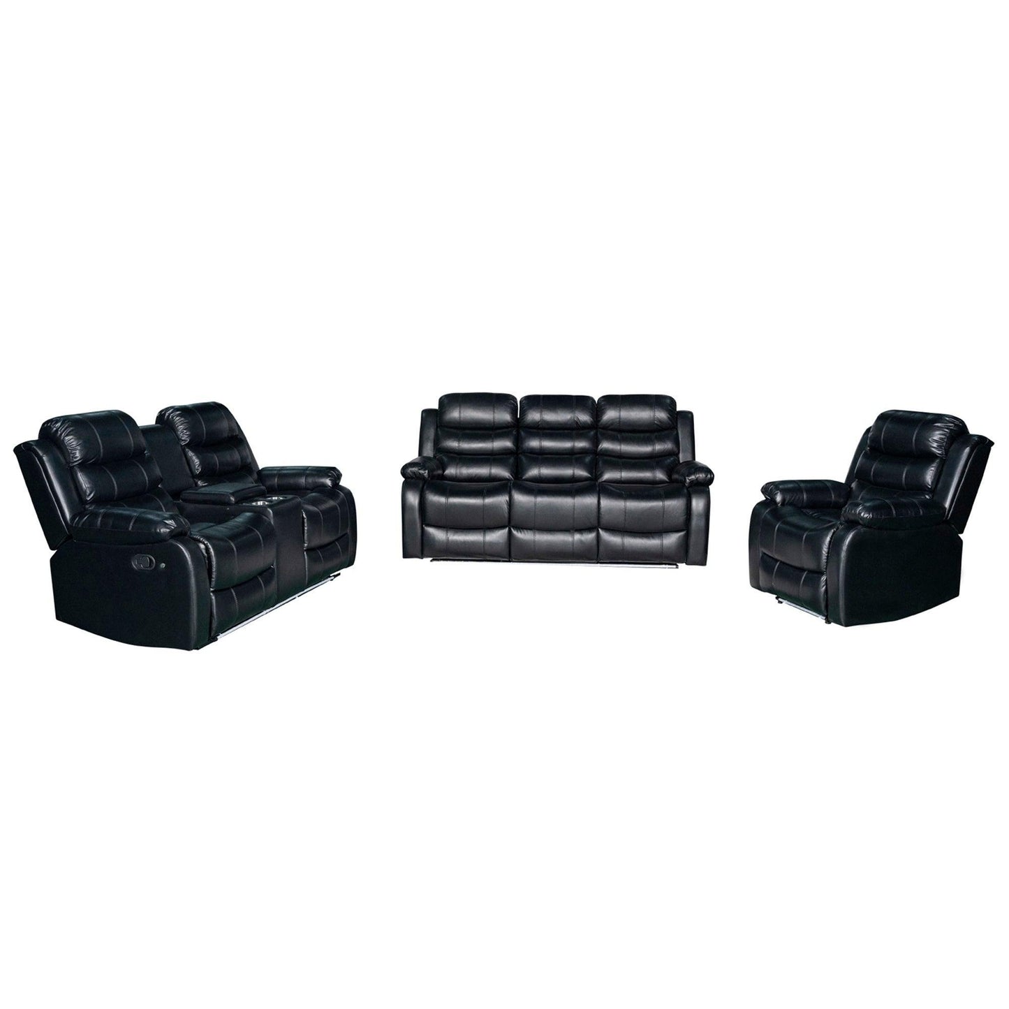 Living Room- Paco 3Pc Manual Recliner Set - Furniture King