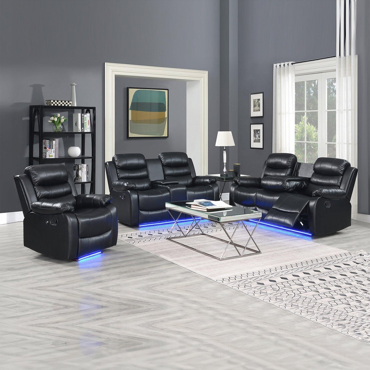 Living Room- Paco 3Pc Manual Recliner Set - Furniture King