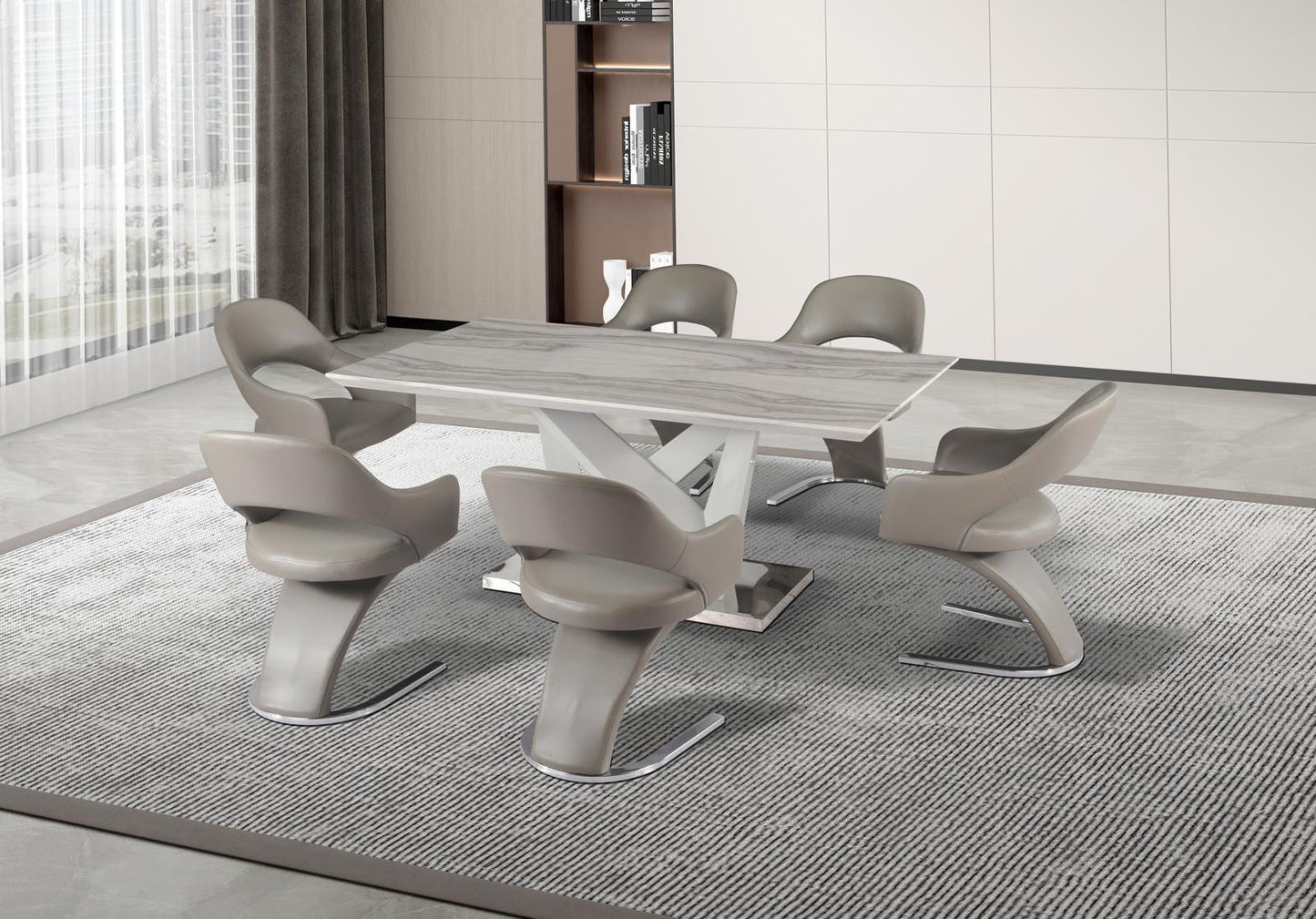 Aldo - 7 Piece Dining Table Set - Furniture King