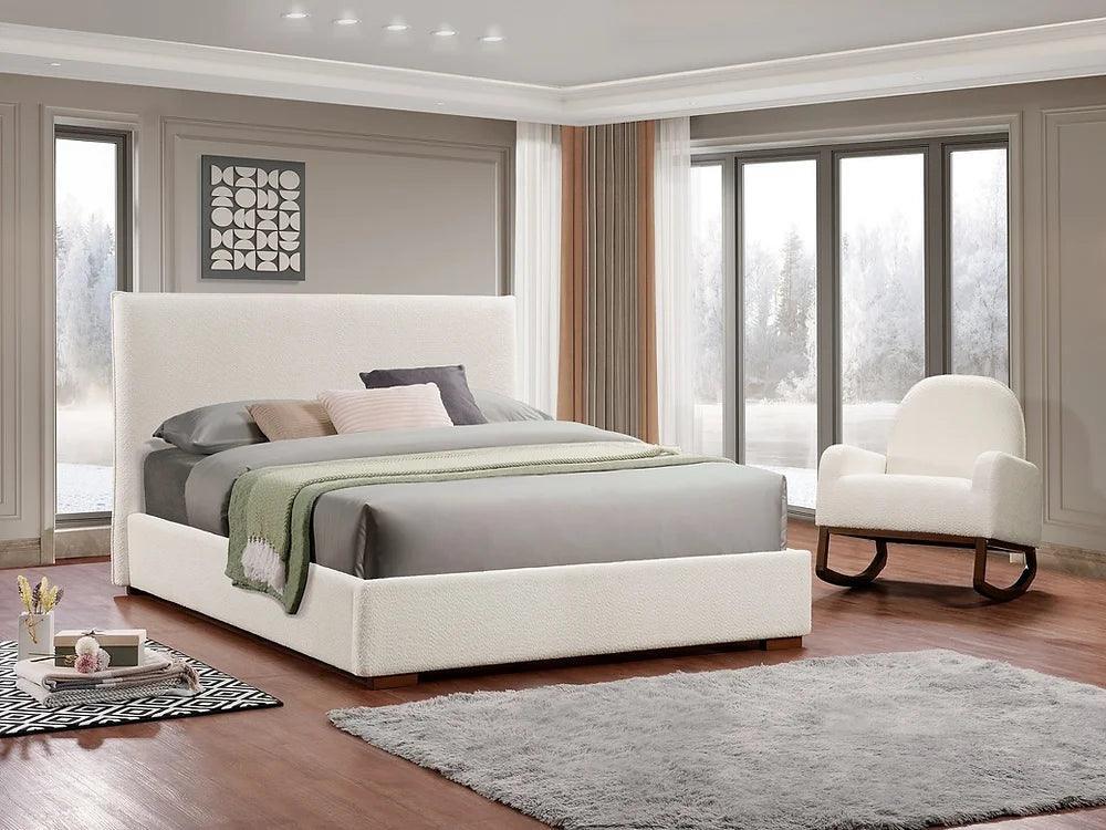 Modern Boucle Fabric Bed Frame - IF- 5568 - Furniture King