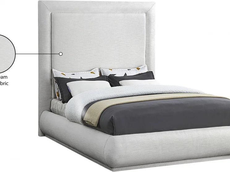 Creme Linen Bed Frame - IF 5200 - Furniture King
