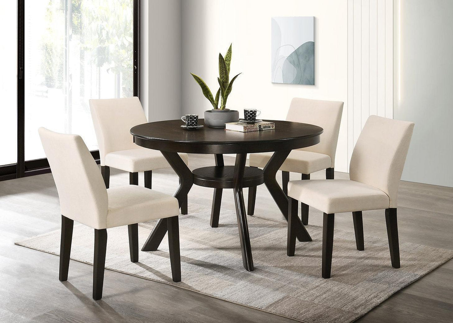 Dining Set with Storage Shelf - IF1085 - Furniture King