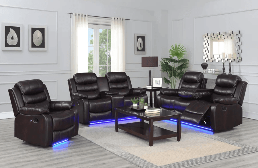 Living Room- Paco 3Pc Manual Recliner Set - Furniture King